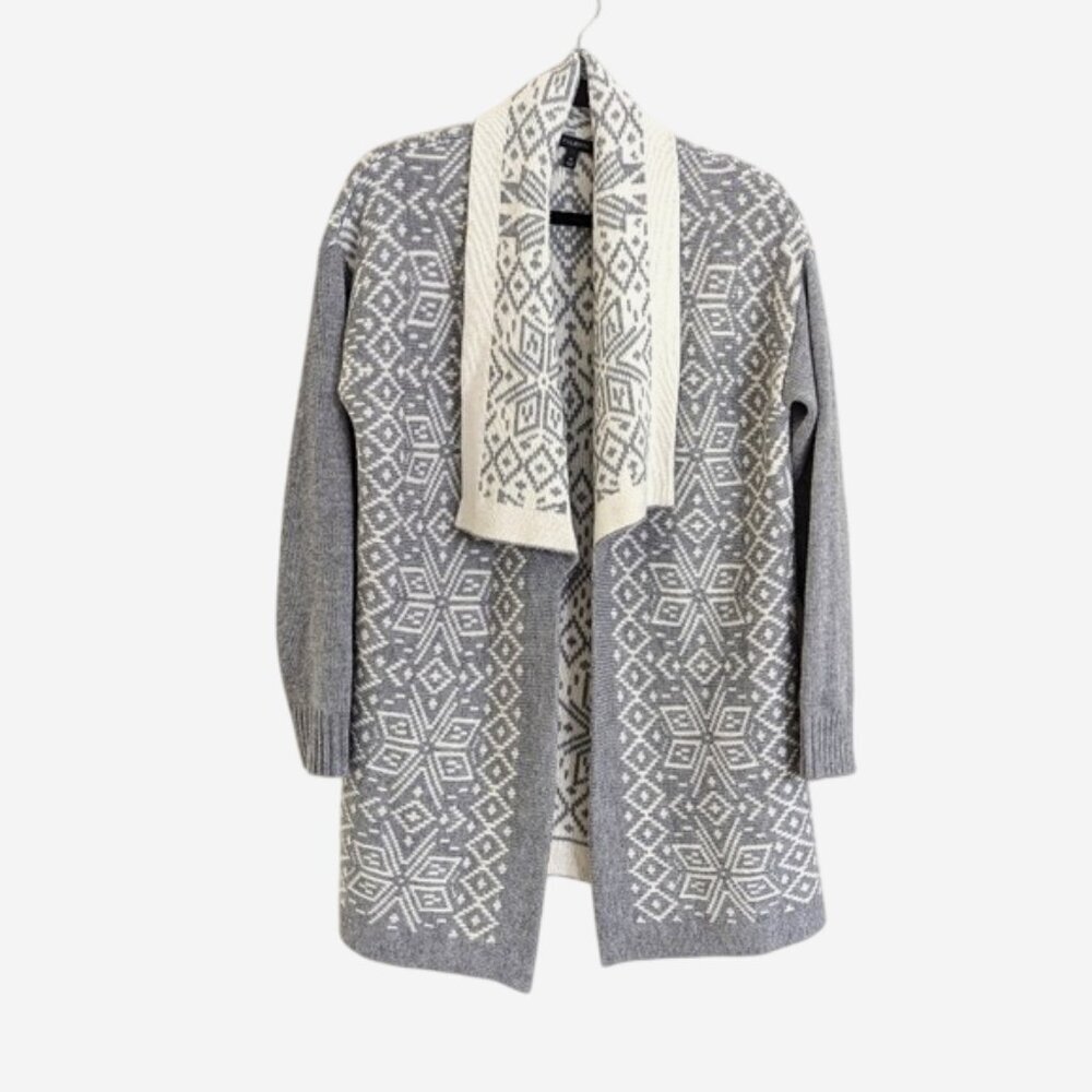 New Talbot's Wool Cashmere Blend Open Front‎ Nordic Cardigan Size M